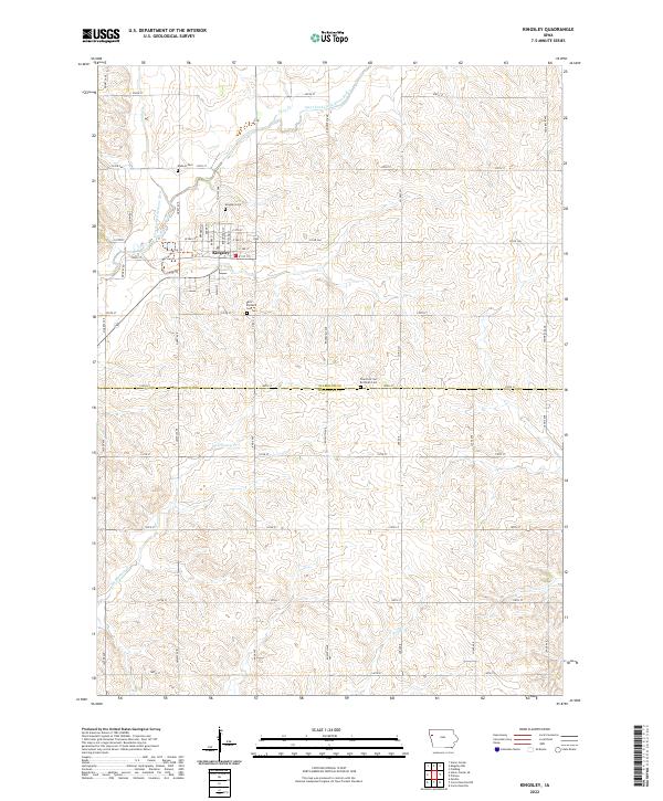 Kingsley topographic map thumbnail