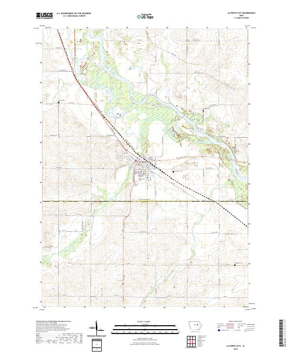 La Porte City topographic map thumbnail