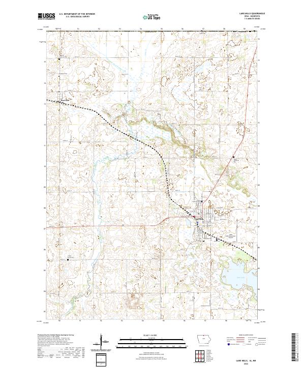 Lake Mills topographic map thumbnail