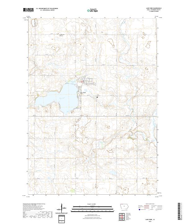 Lake Park topographic map thumbnail