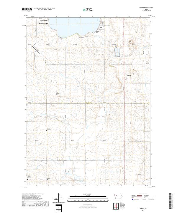 Lakeside topographic map thumbnail