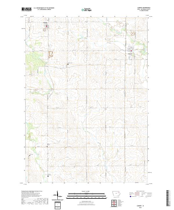 Lamont 2022 topographic map thumbnail