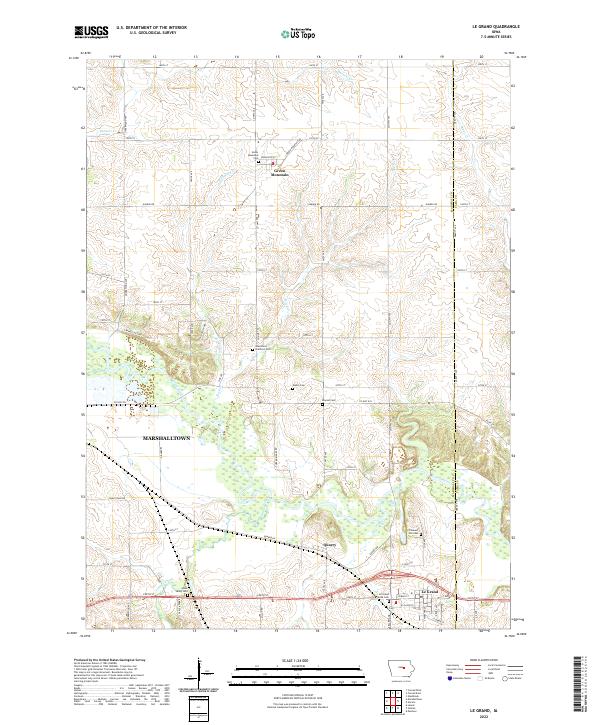 Le Grand topographic map thumbnail