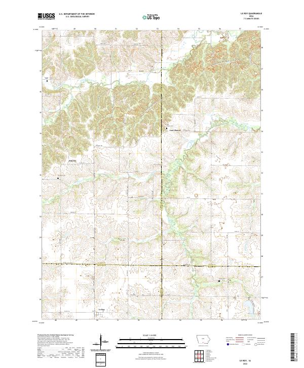 Le Roy topographic map thumbnail
