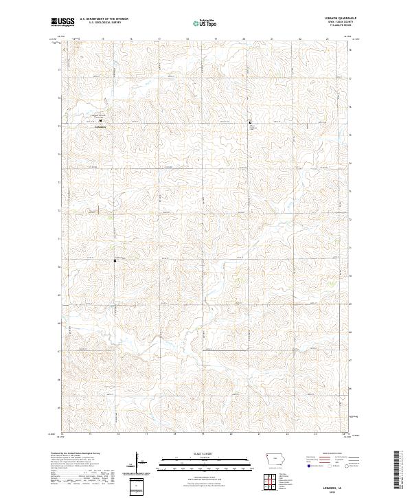 Lebanon 2022 topographic map thumbnail
