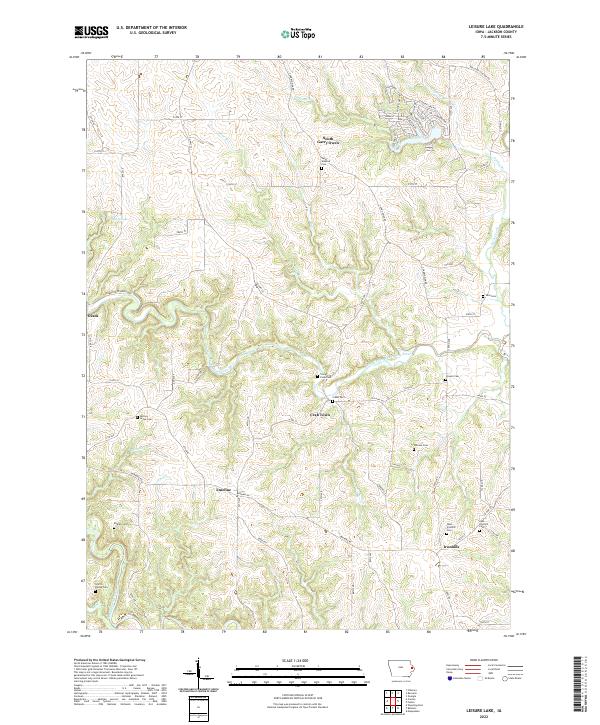 Leisure Lake topographic map thumbnail