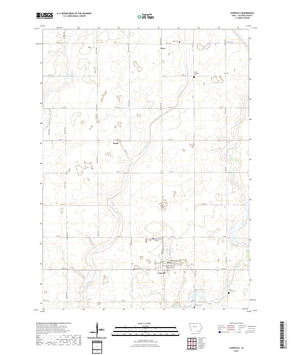Lohrville topographic map thumbnail