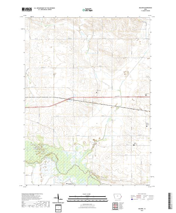 Malone topographic map thumbnail