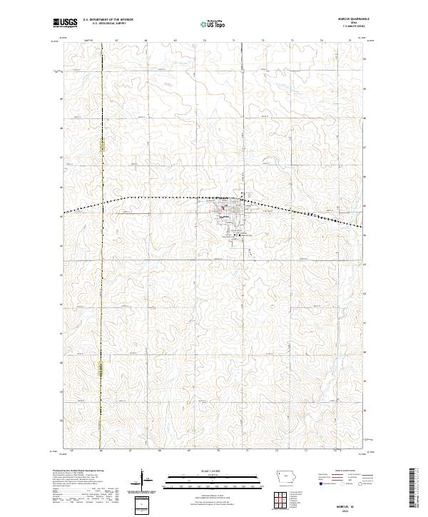 Marcus topographic map thumbnail