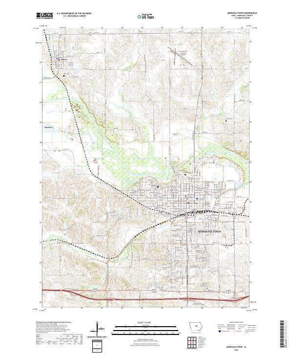 Marshalltown topographic map thumbnail