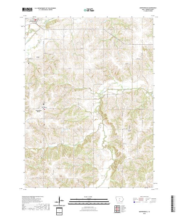 Martensdale topographic map thumbnail
