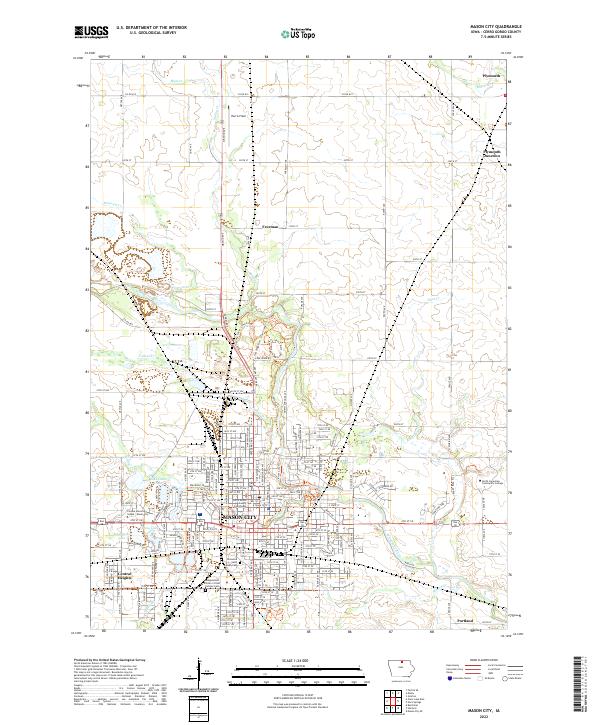 Mason City 2022 topographic map thumbnail