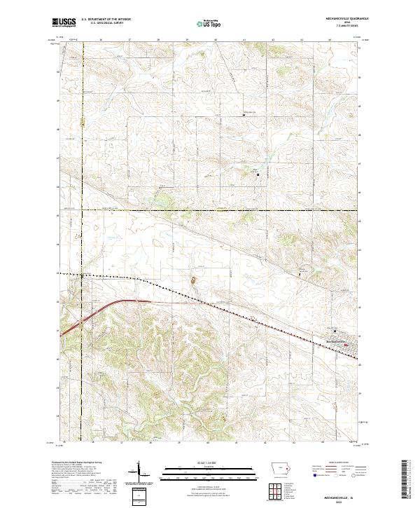 Mechanicsville topographic map thumbnail