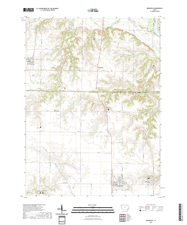 Mediapolis topographic map thumbnail