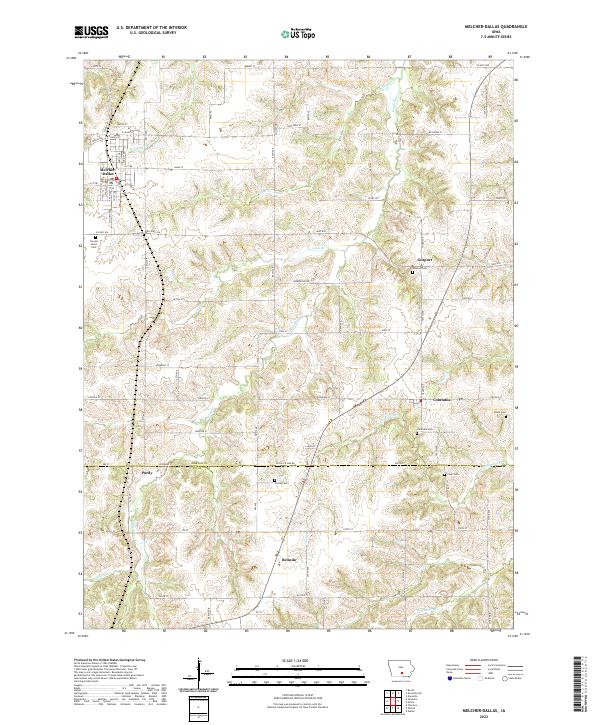 Melcher-Dallas 2022 topographic map thumbnail