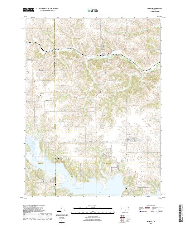Melrose 2022 topographic map thumbnail