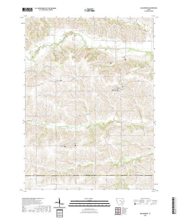 Millersburg 2022 topographic map thumbnail