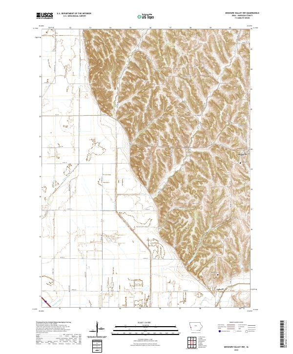 Missouri Valley NW topographic map thumbnail