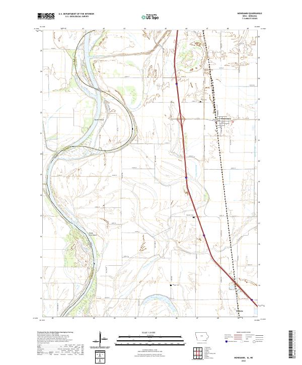 Mondamin 2022 topographic map thumbnail