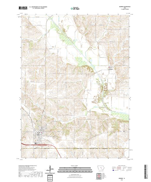 Monroe topographic map thumbnail