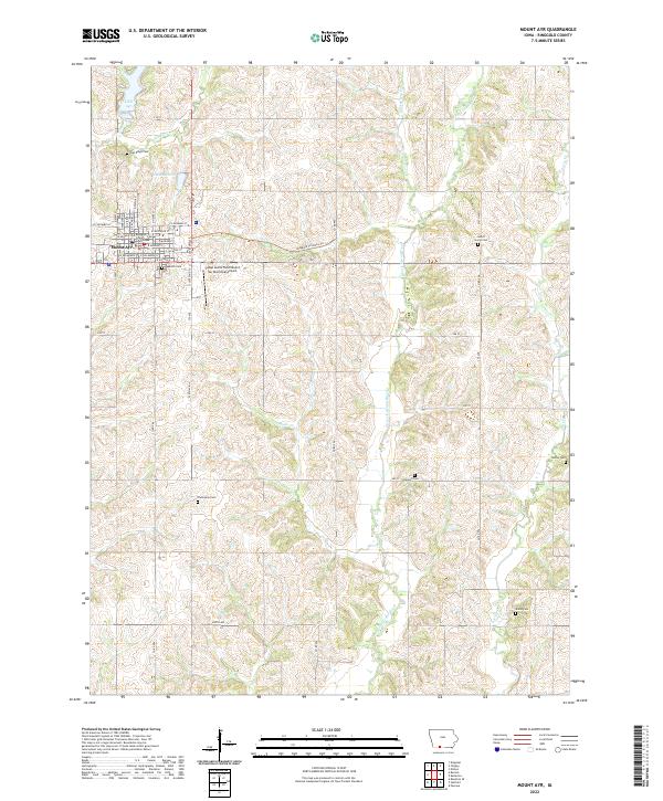 Mount Ayr 2022 topographic map thumbnail