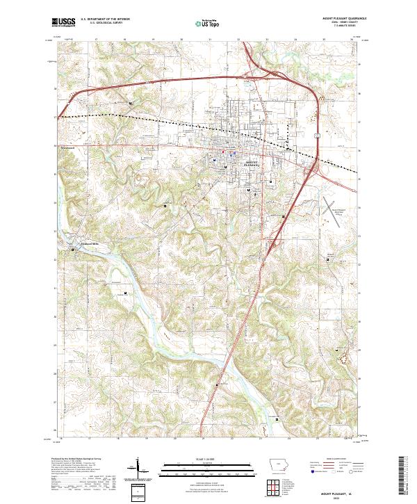 Mount Pleasant 2022 topographic map thumbnail