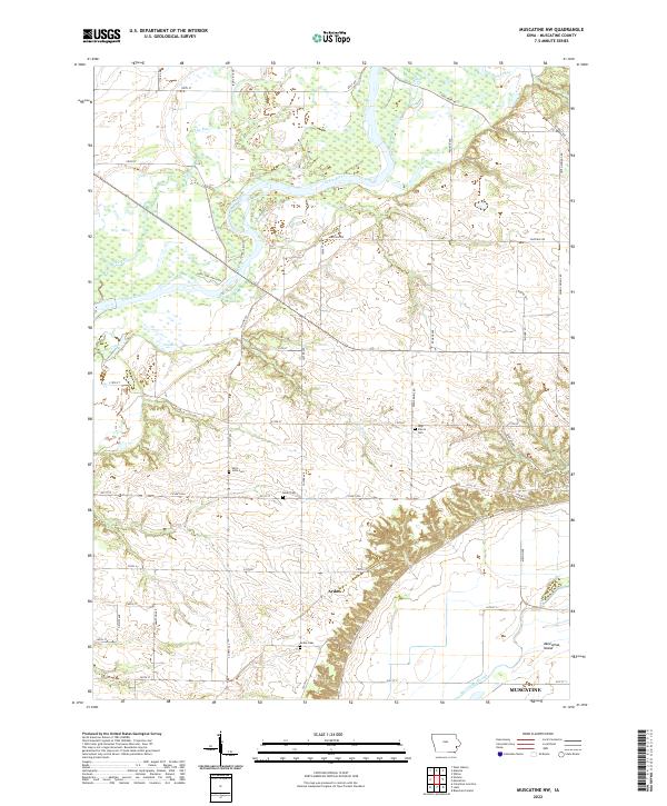 Muscatine NW topographic map thumbnail