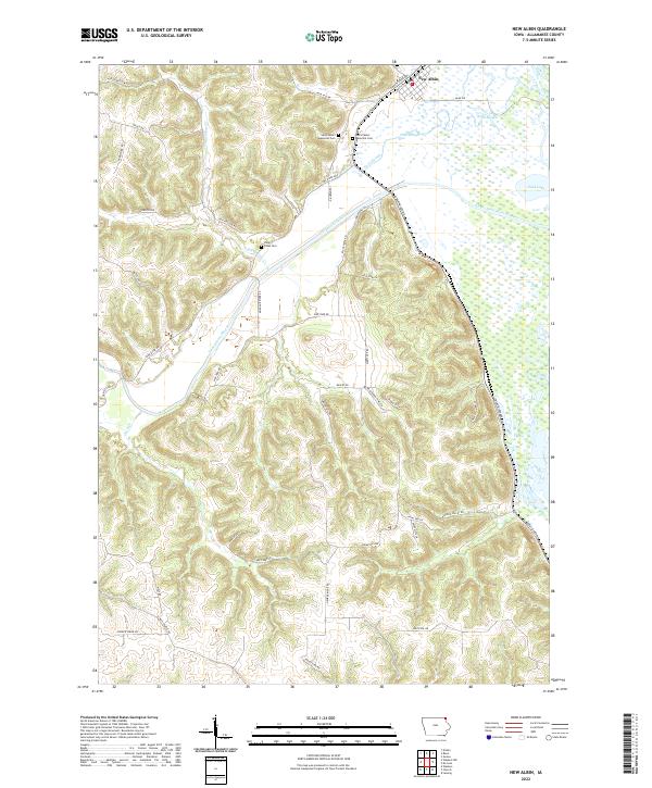 New Albin topographic map thumbnail