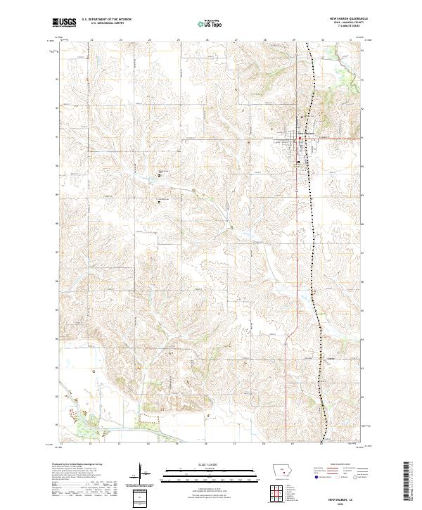 New Sharon 2022 topographic map thumbnail