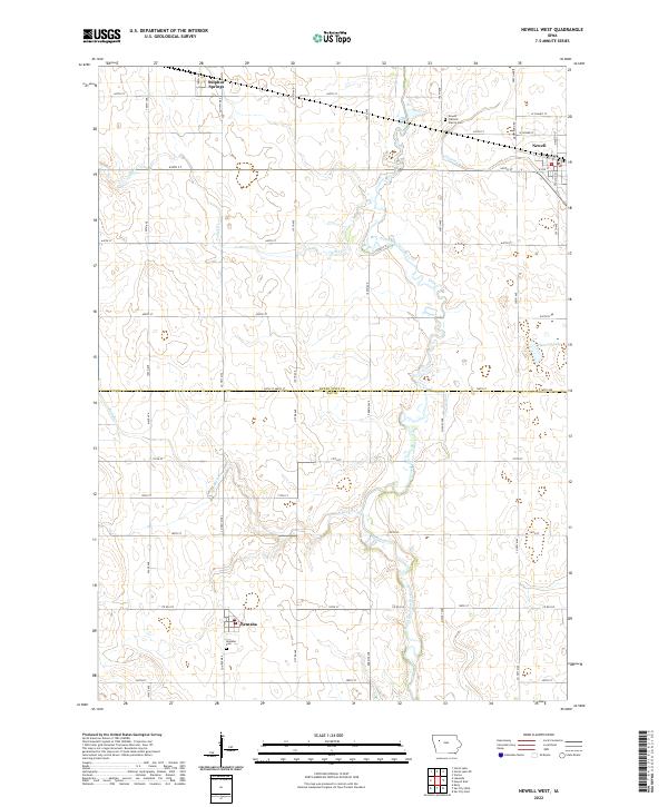 Newell West topographic map thumbnail