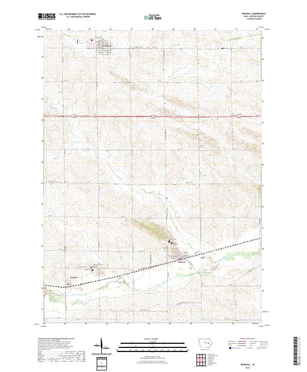 Newhall topographic map thumbnail