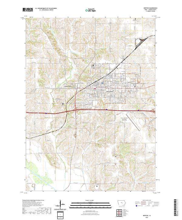 Newton 2022 topographic map thumbnail