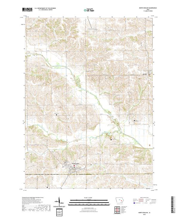 North English 2022 topographic map thumbnail