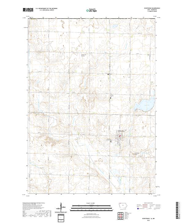 Ocheyedan 2022 topographic map thumbnail