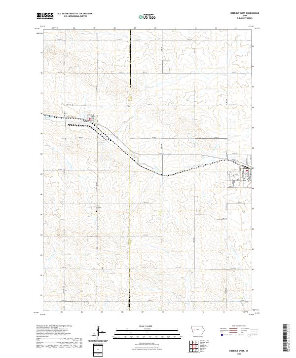 Odebolt West topographic map thumbnail