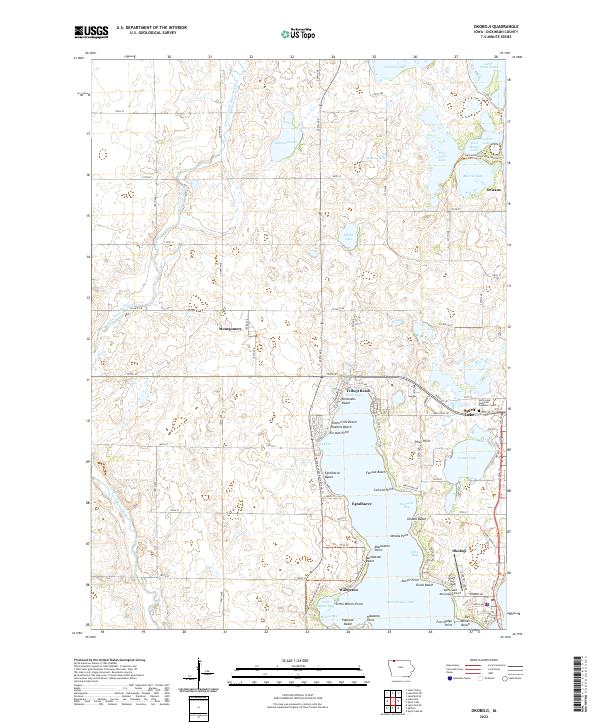 Okoboji 2022 topographic map thumbnail