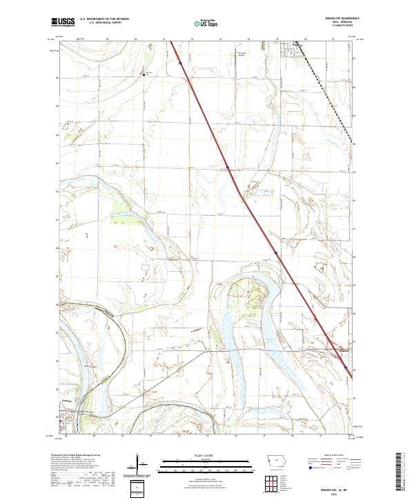 Onawa SW topographic map thumbnail