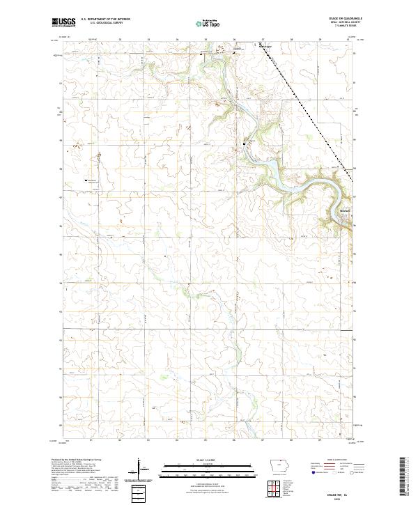 Osage SW 2022 topographic map thumbnail