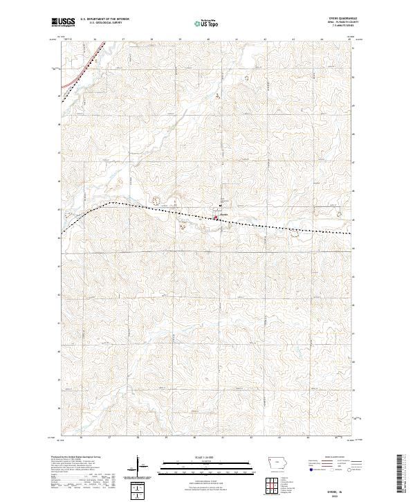 Oyens topographic map thumbnail