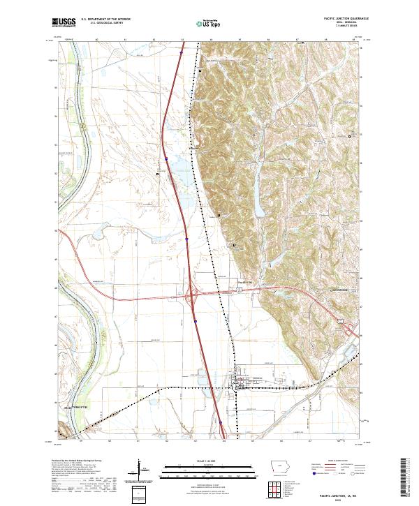 Pacific Junction topographic map thumbnail