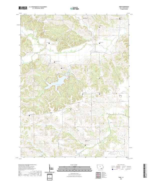 Paris topographic map thumbnail