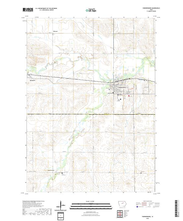 Parkersburg topographic map thumbnail