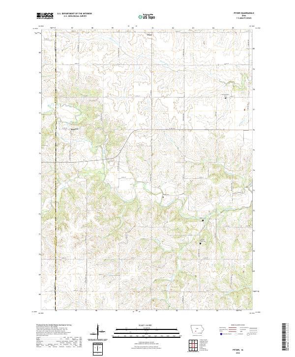 Pitzer topographic map thumbnail
