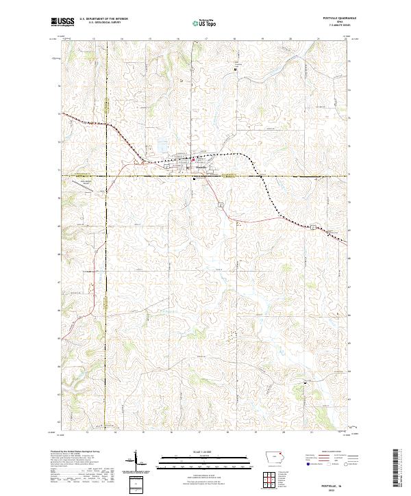 Postville topographic map thumbnail