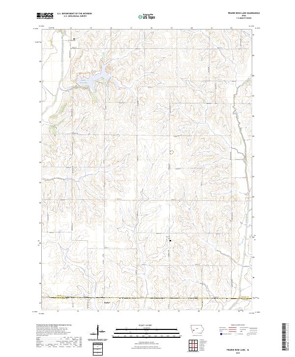 Prairie Rose Lake 2023 topographic map thumbnail