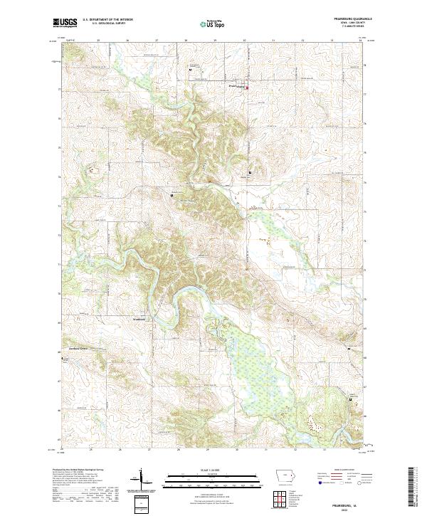 Prairieburg 2022 topographic map thumbnail