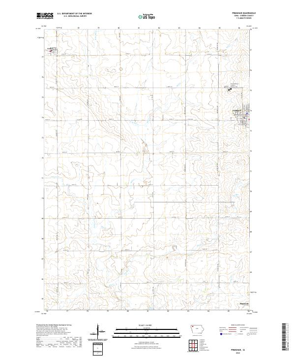 Primghar topographic map thumbnail