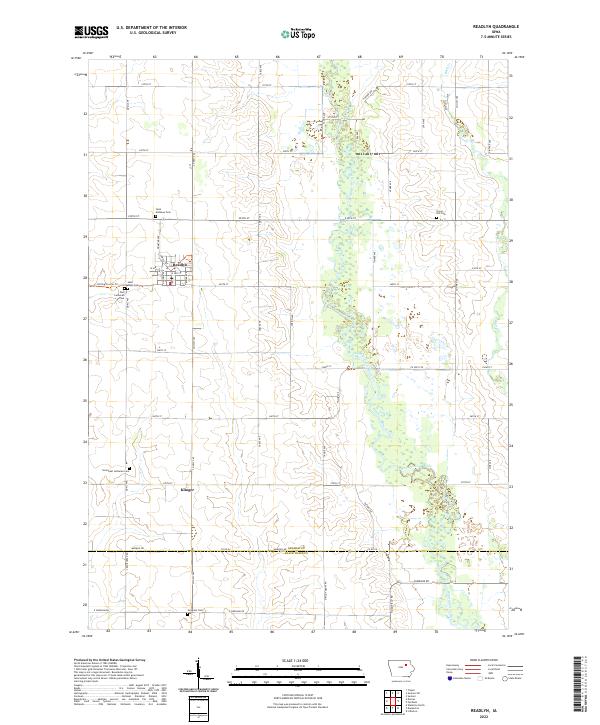 Readlyn 2022 topographic map thumbnail