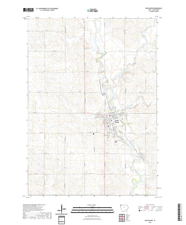 Rock Rapids 2022 topographic map thumbnail