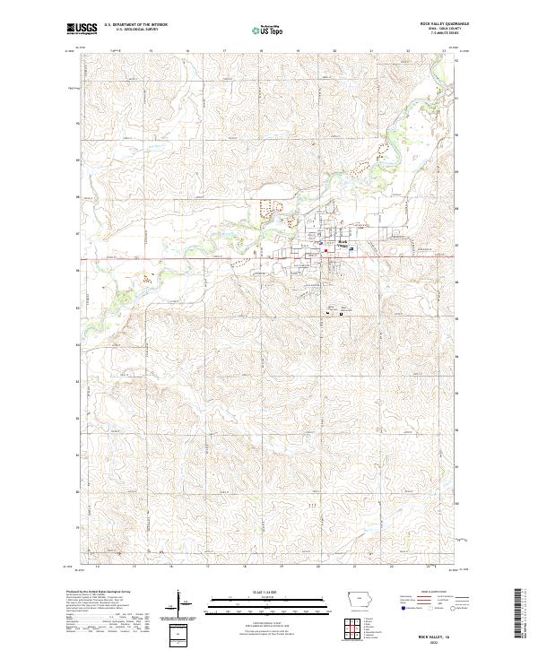 Rock Valley 2022 topographic map thumbnail